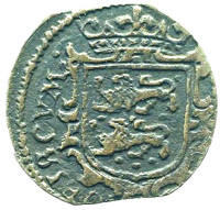 Dutch Republic coin 1 Duit (1604 - 1620) obverse obverse of 1 Duit (1604 - 1620) coin from Dutch Republic. Inscription: NISI DNS NOBISCVM
