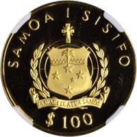 Samoa coin 100 Tala - Elizabeth II's Silver Jubilee (1977) obverse obverse of 100 Tala - Elizabeth II's Silver Jubilee (1977) coin with KM# 25 from Samoa. Inscription: SAMOA I SISIFO $ 100