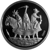 Latvia coin 1 Lats - Christmas tree (2009) reverse reverse of 1 Lats - Christmas tree (2009) coin with KM# 105 from Latvia. Inscription: 2009