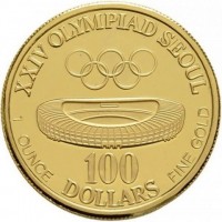 XXIV OLYMPIAD SEOUL1001 OUNCE DOLLARS FINE GOLD.