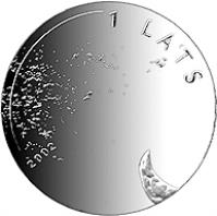 Latvia coin 1 Lats - Coin of Fortune (2002) reverse reverse of 1 Lats - Coin of Fortune (2002) coin with KM# 56 from Latvia. Inscription: 1 LATS