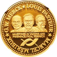 Somalia coin 2500 Shillings - Pharmaceutical Research (2000) reverse reverse of 2500 Shillings - Pharmaceutical Research (2000) coin from Somalia. Inscription: G. W. MERCK LOUIS PASTEUR MARCEL MERIEUX MILESTONES IN VACCINE AND PHARMACEUTICAL RESEARCH