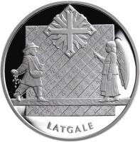 reverse of 1 Lats - Latgale (2004) coin with KM# 72 from Latvia. Inscription: LATGALE