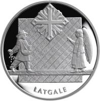 Latvia coin 1 Lats - Latgale (2004) reverse reverse of 1 Lats - Latgale (2004) coin with KM# 72 from Latvia. Inscription: LATGALE