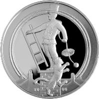 Latvia coin 1 Lats - Lucky coin (2008) reverse reverse of 1 Lats - Lucky coin (2008) coin with KM# 98 from Latvia. Inscription: 2008