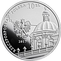 Poland coin 10 Złotych - 200th Anniversary of the Ossoliński National Institute (2017) obverse obverse of 10 Złotych - 200th Anniversary of the Ossoliński National Institute (2017) coin with Y# 981 from Poland. Inscription: RZECZPOSPOLITA POLSKA 10 ZŁ mw 2017
