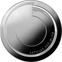 obverse of 1 Lats - 365 (2013) coin with KM# 143 from Latvia. Inscription: 2013 LATVIJAS REPUBLIKA