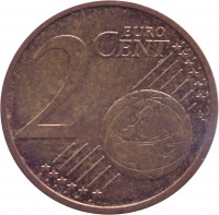 reverse of 2 Euro Cent (2014 - 2015) coin with KM# 151 from Latvia. Inscription: 2 EURO CENT LL