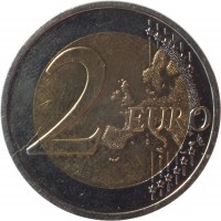 Latvia coin 2 Euro (2014 - 2015) reverse reverse of 2 Euro (2014 - 2015) coin with KM# 157 from Latvia. Inscription: 2 EURO LL