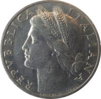 Italy coin 1 Lira (1946 - 1950) obverse obverse of 1 Lira (1946 - 1950) coin with KM# 87 from Italy. Inscription: REPVBBLICA ITALIANA