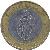 obverse of 5 Dinars - Habib Bourguiba (2002) coin with KM# 350 from Tunisia. Inscription: الجمهورية التونسية 2002-1423