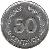 reverse of 50 Centavos (1963 - 1982) coin with KM# 81 from Ecuador. Inscription: 50 CENTAVOS