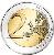 reverse of 2 Euro - Henri I - Death of Guillaume IV (2012) coin with KM# 121 from Luxembourg. Inscription: 2 EURO LL