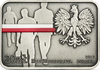 Poland coin 20 Złotych - 35th Anniversary of the Anti-communist Uprising in Lubin (2017) obverse obverse of 20 Złotych - 35th Anniversary of the Anti-communist Uprising in Lubin (2017) coin with Y# 994 from Poland. Inscription: mw 2017 20 ZŁ RZECZPOSPOLITA POLSKA