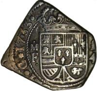 obverse of 4 Reales - Felipe V (1733 - 1734) coin with KM# 41 from Mexico. Inscription: PHILIPVS V DEI G