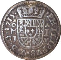 Mexico coin 1 Real - Felipe V (1715 - 1718) obverse obverse of 1 Real - Felipe V (1715 - 1718) coin with KM# R30 from Mexico. Inscription: PHILIPVS V DEI G