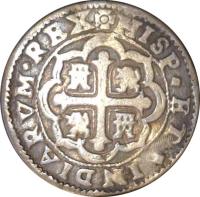 Mexico coin 1 Real - Felipe V (1715 - 1718) reverse reverse of 1 Real - Felipe V (1715 - 1718) coin with KM# R30 from Mexico.