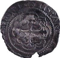 Mexico coin 1/2 Real - Felipe III (1607 - 1621) reverse reverse of 1/2 Real - Felipe III (1607 - 1621) coin with KM# 21 from Mexico.