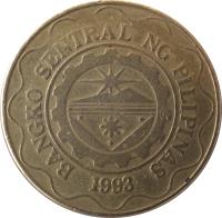 Philippines coin 5 Piso (1995 - 2014) obverse obverse of 5 Piso (1995 - 2014) coin with KM# 272 from Philippines. Inscription: BANGKO SENTRAL NG PILIPINAS 1993