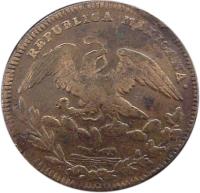 obverse of 1/4 Real - Mexico City Federal Coinage (1829) coin with KM# 357 from Mexico.