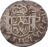 Mexico coin 1/2 Real - Fernando VII - Zacatecas Royalist Coinage (1811 - 1812) obverse obverse of 1/2 Real - Fernando VII - Zacatecas Royalist Coinage (1811 - 1812) coin with KM# 182 from Mexico. Inscription: FERDIN VII