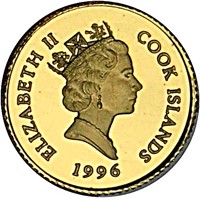 Cook Islands coin 10 Dollars - Elizabeth II - Olympic National Park (1996) obverse obverse of 10 Dollars - Elizabeth II - Olympic National Park (1996) coin with KM# 285 from Cook Islands. Inscription: ELIZABETH II COOK ISLANDS 1996