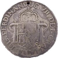 Mexico coin 8 Reales - Fernando VII - Zacatecas Royalist Coinage (1810 - 1811) obverse obverse of 8 Reales - Fernando VII - Zacatecas Royalist Coinage (1810 - 1811) coin with KM# 189 from Mexico.