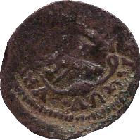 Mexico coin 1/2 Real - Zacatecas Supreme National Congress (1811 - 1814) reverse reverse of 1/2 Real - Zacatecas Supreme National Congress (1811 - 1814) coin with KM# 203 from Mexico. Inscription: S. P. CONG. NAT. IND. GUV.T.