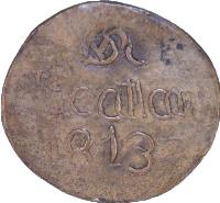 obverse of 1 Real - Puebla Insurgent Coinage (1813) coin with KM# 251 from Mexico.
