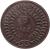 reverse of 1/8 Real (1855) coin with KM# 319 from Mexico.