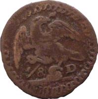 Mexico coin 1/8 Real (1824 - 1828) obverse obverse of 1/8 Real (1824 - 1828) coin with KM# 320 from Mexico.