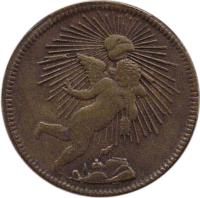 Mexico coin 1/8 Real (1836 - 1846) reverse reverse of 1/8 Real (1836 - 1846) coin with KM# 339 from Mexico.