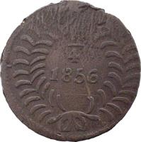 Mexico coin 1/4 Real (1855 - 1856) reverse reverse of 1/4 Real (1855 - 1856) coin with KM# 342 from Mexico.