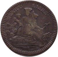 reverse of 1/8 Real (1829 - 1865) coin with KM# 336 from Mexico.