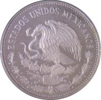 obverse of 50 Pesos - 1986 World Cup Soccer Games (1985) coin with KM# 515 from Mexico. Inscription: ESTADOS UNIDOS MEXICANOS