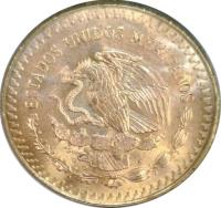 obverse of 1 Onza - Gold Bullion (1981 - 1988) coin with KM# 489 from Mexico. Inscription: ESTADOS UNIDOS MEXICANOS