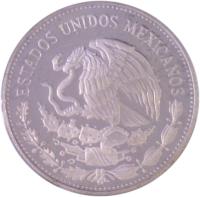 obverse of 50 Pesos - 1986 World Cup Soccer Games (1986) coin with KM# 523 from Mexico. Inscription: ESTADOS UNIDOS MEXICANOS
