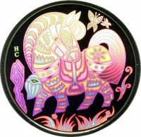 Canada coin 150 Dollars - Elizabeth II - Year of the Horse (2002) reverse reverse of 150 Dollars - Elizabeth II - Year of the Horse (2002) coin with KM# 604 from Canada. Inscription: H C