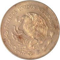 obverse of 500 Pesos - 50th Anniversary of Nationalization of Oil Industry (1988) coin with KM# 534 from Mexico. Inscription: ESTADOS UNIDOS MEXICANOS