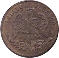 Mexico coin 1/4 Real (1872) obverse obverse of 1/4 Real (1872) coin with KM# 350 from Mexico. Inscription: ESTADO DE DURANGO