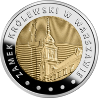 Poland coin 5 Złotych - Discover Poland – The Royal Castle in Warsaw (2014) reverse reverse of 5 Złotych - Discover Poland – The Royal Castle in Warsaw (2014) coin with Y# 913 from Poland. Inscription: ZAMEK KRÓLEWSKI W WARSZAWIE