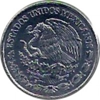 Mexico coin 20 Centavos - Smaller (2009 - 2015) obverse obverse of 20 Centavos - Smaller (2009 - 2015) coin with KM# 935 from Mexico. Inscription: ESTADOS UNIDOS MEXICANOS