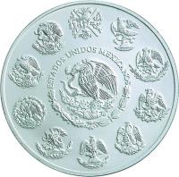obverse of 5 Pesos / 1 Onza - Cocodrilo de Rio (2000) coin with KM# 655 from Mexico.