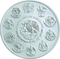 Mexico coin 5 Pesos / 1 Onza - Zacatuche (2001) obverse obverse of 5 Pesos / 1 Onza - Zacatuche (2001) coin with KM# 660 from Mexico.