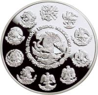 obverse of 5 Onza - Libertad Silver Bullion (1996 - 2015) coin with KM# 615 from Mexico.
