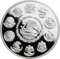 obverse of 10 Pesos - Architecture (1999 - 2000) coin with KM# 633 from Mexico. Inscription: ESTADOS UNIDOS MEXICANOS
