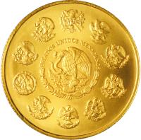 obverse of 1 Onza - Gold Bullion (2000 - 2010) coin with KM# 675 from Mexico. Inscription: ESTADOS UNIDOS MEXICANOS