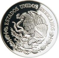 obverse of 20 Pesos - Bank of Mexico (2005) coin with KM# 767 from Mexico. Inscription: ESTADOS UNIDOS MEXICANOS