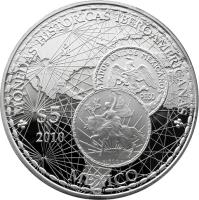 Mexico coin 5 Pesos - Historic Ibero-American coins (2010) reverse reverse of 5 Pesos - Historic Ibero-American coins (2010) coin with KM# 944 from Mexico. Inscription: MONEDAS HISTORICAS IBEROAMERICANAS $5 2010 MEXICO