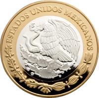Mexico coin 100 Pesos - First Empire coin (2013) obverse obverse of 100 Pesos - First Empire coin (2013) coin with KM# 976 from Mexico. Inscription: ESTADOS UNIDOS MEXICANOS